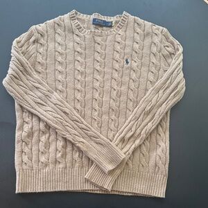 Polo by Ralph Lauren Men's Beige Cable Knit Sweater